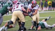 Assuming ground control on the Dartmouth game&rsquo;s opening drive, running back Paul Stanton Jr. &rsquo;16 rumbled behind center Nick Easton &rsquo;15 (number 57) to a pair of touchdowns and a game total of 180 yards.