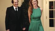 Sunstein and his wife, UN ambassador Samantha Power, arrive at the White House for a state dinner for French president Fran&ccedil;ois Hollande, February 2014.