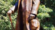 The statue of Hale, by Bela Lyon Pratt, that stands in the Boston Public Garden