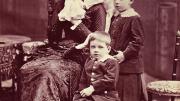 Rosamond Warren Gibson with her three children (Charles Jr. is in front)