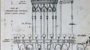 Sketched plan for the chandelier