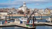 Provincetown harbor in the winter
