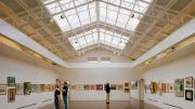 Airy, open gallery space at the Provincetown Art Association and Museum