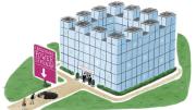 Illustration showing innovators going underground rather than assaulting an established fortress