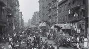 Photograph of American urban life, Mulberry Street, New York, c. 1900