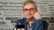 Photo of Geoffrey Fowler with old and new smartphones