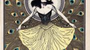 A Hasty Pudding Theatricals poster from 1910 showing a debutante curtseying
