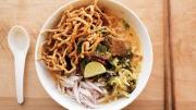 A bowl of khao soi brisket
