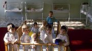 Romanian children in a Bucharest orphanage, circa 1995