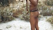 Comedian Richard Pryor sends up the image of a “primitive” in this 1968 photograph, which appears on the cover of Laughing Fit to Kill.