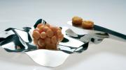 "Icy truffle of carrot and passionfruit," an unexpected flavor combination for a frozen dessert