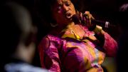 A performance by Malian singer and women’s-rights advocate Oumou Sangare concluded the commemorative event at the Harvard Kennedy School.