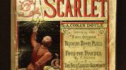 The cover of <em>Beeton's Christmas Annual,</em> a periodical which included the first publication of Doyle's "A Study in Scarlet," taken from Houghton's collection. With only about 30 copies still in existence, the magazine is considered rarer than Gutenberg Bibles.