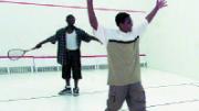 Two StreetSquash players square off for a match.