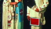 W. Richard West and daughter Amy in Cheyenne dress. 