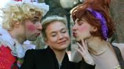 Zellweger and her Hasty Pudding Theatricals escorts