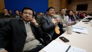 Kleinman is a psychiatrist, and his audience included both anthropology graduate students and medical students in addition to faculty members. In this image, the scholar second from left is Pan Tianshu, Ph.D. ’02, one of Kleinman’s former students, now an associate professor of cultural anthropology, who hosted the event.