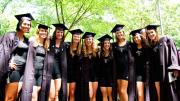 Photograph by Harvard Magazine/JBW May 27, 2010 - The Women's Crew Team at Morning Exercises