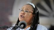 Dean of Harvard College Evelynn M. Hammonds also addressed the graduating seniors at Class Day.
