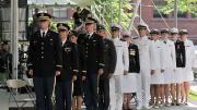 The Reserve Officers’ Training Corps Harvard Class of 2010 await their commissioning.