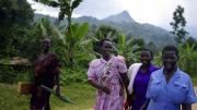After the show, the troupe walks back to Bumwalukani.