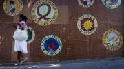 At McCord Hospital in Durban, South Africa, the Sinikithemba ("We give hope" in Zulu) program gives HIV patients more than prescriptions and tests. It has also trained many in income-generating activities; this mosaic, created by HIV patients, is one example.