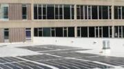 At the Science Center, solar panels provide energy for Cabot Science Library and exterior lights.