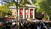 President Drew Faust welcomes the members of the class of 2014 during Freshman Convocation. “You’re all experts at succeeding,” she told them—and then encouraged them to take risks.
