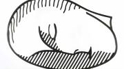 Roy Lichtenstein, Sleeping Muse, 1983. Bronze (lost wax), with green- black patina, 65.4 x 86.4 x 10.2 cm