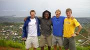 Members of the GMin team. From left: Sam Slaughter ’09, David Sengeh ’10, Clement Wright ’09, and Justin Grinstead ’10.