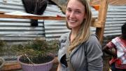 In Nairobi’s Kibera slum last August, Elizabeth Nowak ’10 worked with residents to build prototypes of VertiGrow, a vertical planter she designed with classmates in a Harvard course.