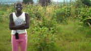 Twelve-year-old Sclovia (seen here in a film still) was the other subject of Nabel’s documentary on childhood and innocence. Claudene and Sclovia were neighbors and best friends. Nabel met them during the summer of 2008, when she lived near them and the three would walk home together every day from the village soccer field, where they would go in the afternoon to watch locals practice traditional African drumming and dance.