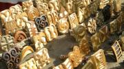 Calabash Adinkra stamps used for printing cloth in Ntonso  