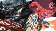 Ryan produced these textiles during her apprenticeship with Sackui.
