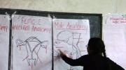 Frank talk about anatomy and reproductive health is a cornerstone of the SIC approach. Here, Jasrasaria conducts a practice presentation to make sure she is comfortable teaching the material. During the course of the summer, however, she became convinced that, as powerful as education can be, social factors can hinder its impact. This led to her project, a year later, studying the effects of microfinance on women’s empowerment.