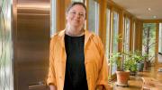 Architect Maryann Thompson M.Arch.-M.L.A. &rsquo;89 at the &ldquo;Zero Impact House&rdquo;