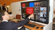 A jumbo touchscreen allows the person running an experiment to control what appears on participants' screens.