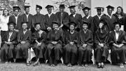 Teresa Clarke celebrates with SSP graduates and the program&rsquo;s co-founder, Nyagaka Ongeri (back row at right).