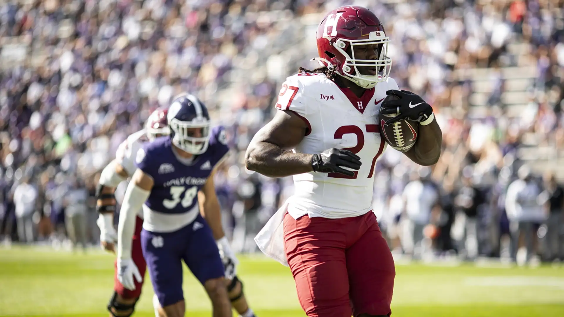 Harvard Football: Harvard 59, Holy Cross 24 | Harvard Magazine