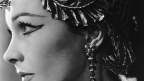 McBean’s favorite model—and muse—was Vivien Leigh (1913-1967), here photographed for a 1951 production of  George Bernard Shaw’s <i>Caesar and Cleopatra.</i>
