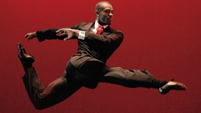 The Alvin Ailey American Dance Theater’s Jamar Roberts in Judith Jamison’s <i>Among Us (Private Spaces: Public Places)</i>; Jamison speaks at Radcliffe on April 27.