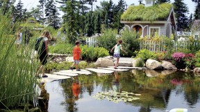 Part of the children&rsquo;s arena at Coastal Maine Botanical Gardens