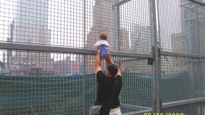 A former resident of the neighborhood and his son revisit the World Trade Center site for the first time. 