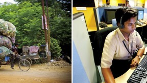 Globalization&rsquo;s benefits flow unevenly to a garbage collector in Allahabad, India, and a call-center worker in Bangalore.