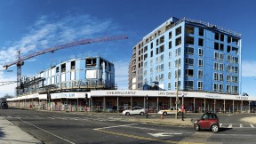 The Continuum residential and retail project at Barry&rsquo;s Corner (see photo position A on map)