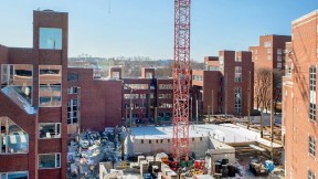 Construction work in progress at the Harvard Kennedy School