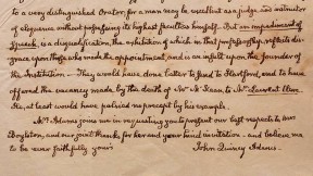 Excerpt of a letter from John Quincy Adams