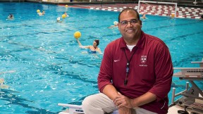 Ted Minnis is Harvard’s winningest water polo coach—his path to Blodgett Pool included a few detours and sharp turns.