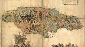 An original eighteenth-century colonial map of Jamaica