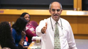 Photograph of Business School dean Srikant Datar in a classroom